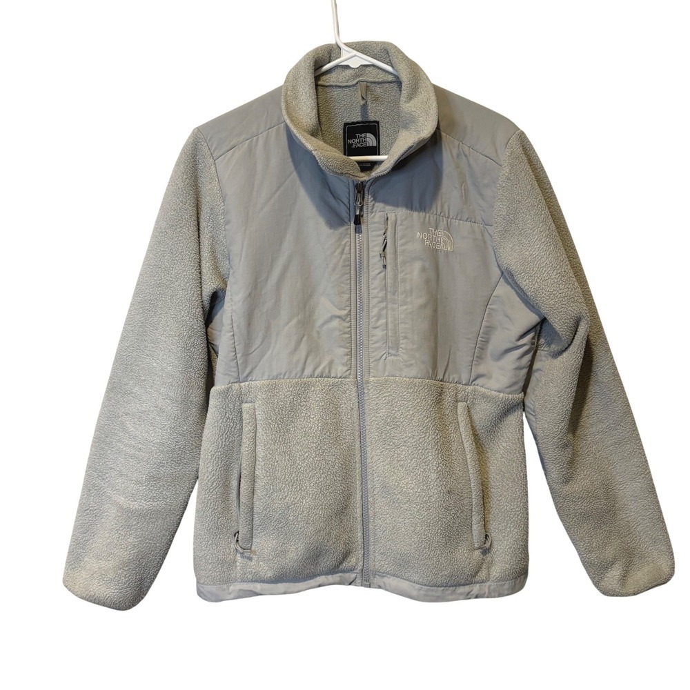 The North Face Womens Denali Fleece Jacket Gray M Full‎ Zip Polartec Outdoor